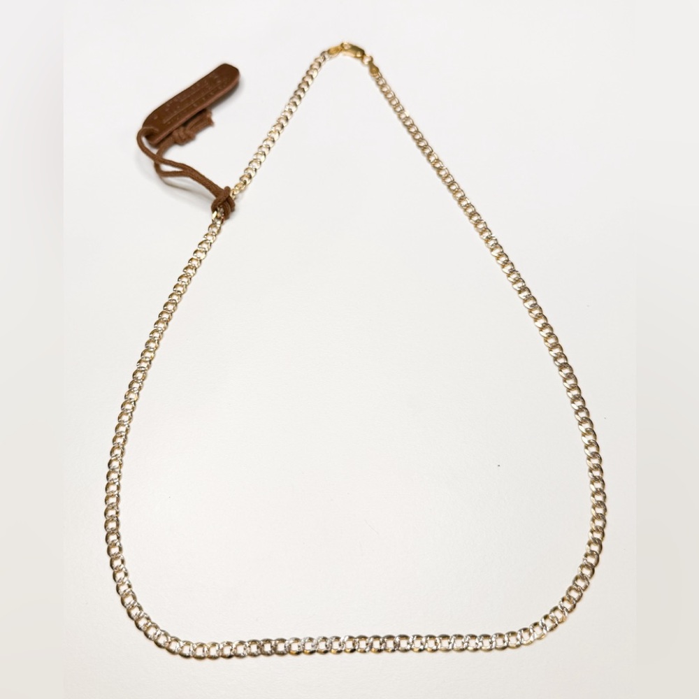 Vintage MATTEO P. LUX 925 ITALIAN STERLING GOLD VERMEIL CURB LINK NECKLACE